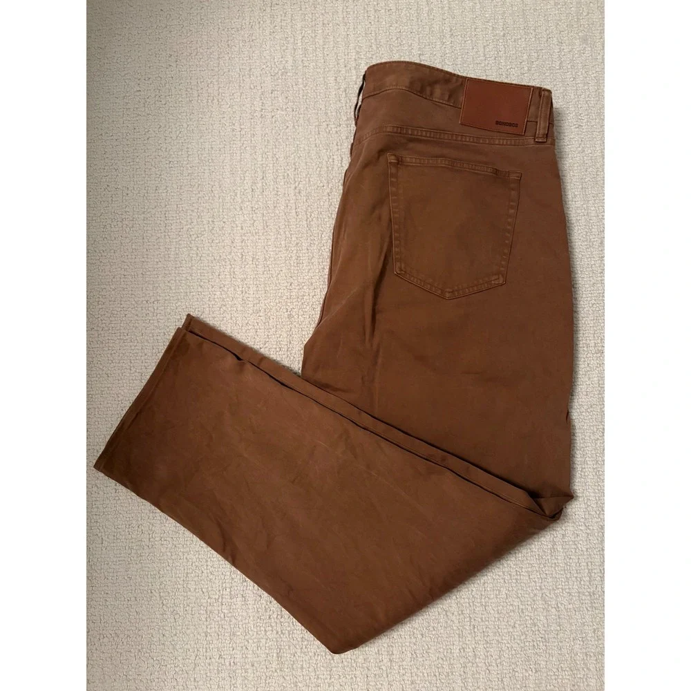 Bonobos Mens 35x32 Five Pocket Pants Rust Brown Straight Leg Casual Chinos